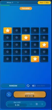 Tela do Jogo Mines no Celular